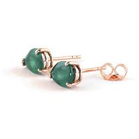 Emerald Stud Earrings 2.0ctw in 9ct Rose Gold