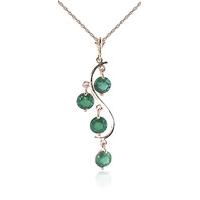 emerald dream catcher pendant necklace 20ctw in 9ct rose gold