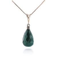 Emerald and Diamond Pendant Necklace 8.8ct in 9ct Rose Gold