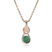 emerald san francisco pendant necklace 065ct in 9ct rose gold