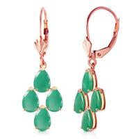 Emerald Drop Earrings 4.5ctw in 9ct Rose Gold