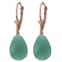 Emerald Drop Earrings 7.0ctw in 9ct Rose Gold