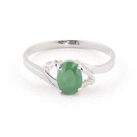 Emerald Classic Desire Ring 0.75ct in 9ct White Gold