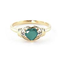 Emerald and Diamond Ring 1.0ct in 9ct Gold