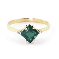 Emerald and Diamond Ring 1.45ct in 9ct Gold