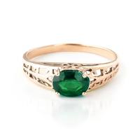 Emerald Catalan Filigree Ring 1.15ct in 9ct Rose Gold