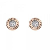 Emozioni Rose Gold Plated Pianeta Crystal Studs DE403