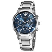 Emporio Armani Mens Silver Chronograph Watch AR2448