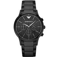 Emporio Armani Mens Black Chronograph Bracelet Watch AR2485