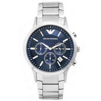 Emporio Armani Mens Silver Chronograph Watch AR2448