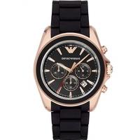 Emporio Armani Mens Black Chronograph Bracelet Watch AR6066