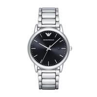 emporio armani mens stainless steel silver watch