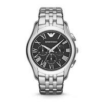 Emporio Armani Gents Stainles Steel and Black Chronograph Watch