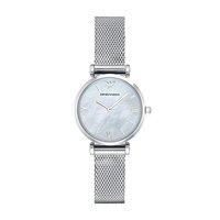 Emporio Armani Ladies Mesh Stainless Steel and Blue Dial Watch