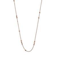 emporio armani ladies rose gold plated beaded necklace