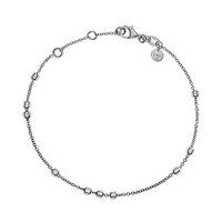 Emporio Armani Ladies Sterling Silver Beaded Bracelet