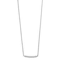 emporio armani ladies silver pave set necklace