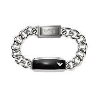 Emporio Armani Gents Large Link and Middle Plaque Bracelet