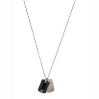 Emporio Armani Stainless Steel Doublel Dog Tag Necklace