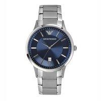 Emporio Armani Gents Classic Stainless Steel Bracelet and Blue Dial Watch