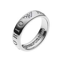 emporio armani ladies silver logo band ring