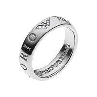 Emporio Armani Ladies Silver and Zirconia Logo Ring