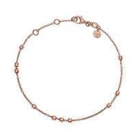 Emporio Armani Ladies Rose Gold Plated Beaded Bracelet