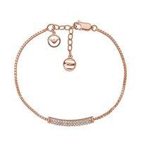 emporio armani ladies rose gold plated pave set bracelet