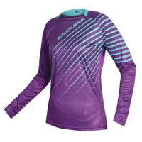 Endura MT500 Print Womens LS Tee Purple