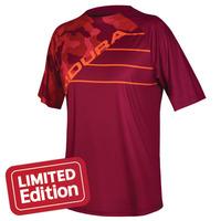 endura singletrack print ss tee claret