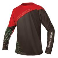 Endura MT500 Print L/S Jersey Red