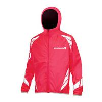 Endura Luminite Kids Hooded Jacket Hi Vis Pink