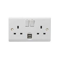 Energenie Double Wall Socket with USB
