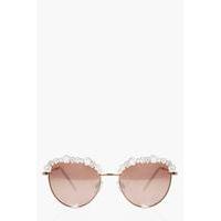 Enamel Retro Sunglasses - gold