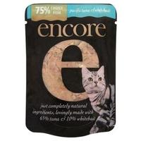 encore cat food pacific tuna whitebait pouch 70g x 16