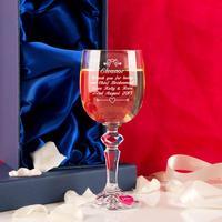 Engraved Chief Bridesmaid Wine Glass With Wine Charm and Gift Box
