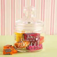 Engraved You Are Sweet Glass Jar