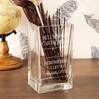 Engraved & Personalised Memorial Glass Vase