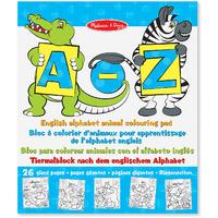 English Alphabet Animal Colouring Pad