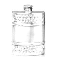 english pewter 4oz hammered satin band flask