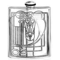 english pewter 6oz mackintosh figure flask