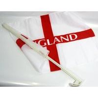 England Car Flag On Stick 46cm x 30cm