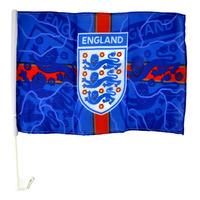 England Blue Lightning Car Flag