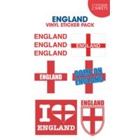 england come on vinyl sticker pack