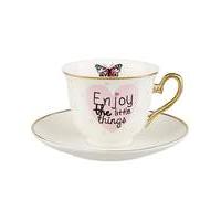 Enjoy the Little Things Cup and Saucer