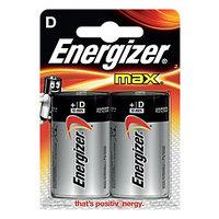 Energizer Max Alkaline Batteries D 2 Pack