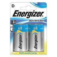 energizer advanced d alkaline batteries pack of 2 batteries