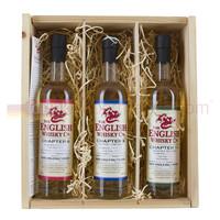 English Whisky Co Chapters 6 9 & 11 Wooden Gift Pack 3x 20cl