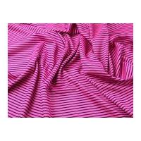 English 100% Wool Stripe Ponte Roma Stretch Jersey Dress Fabric Pink