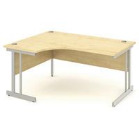 energy cantilever crescent desk maple 1600mm left handed